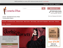 Tablet Screenshot of corsetsplus.com